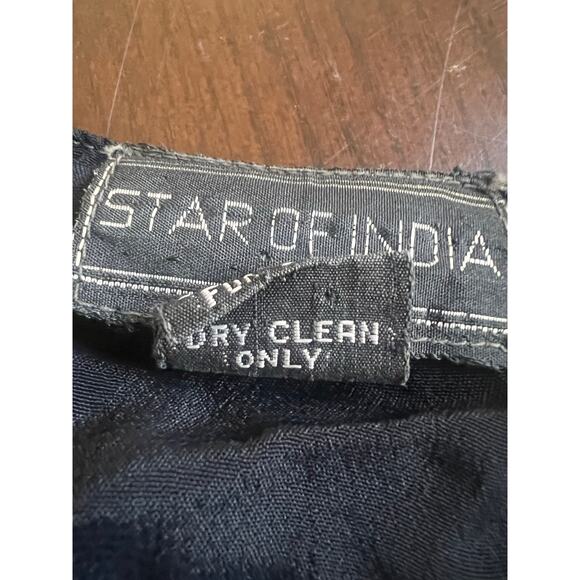 Star Of India Black Vest With A Floral Pattern Size M - Picture 4 of 4